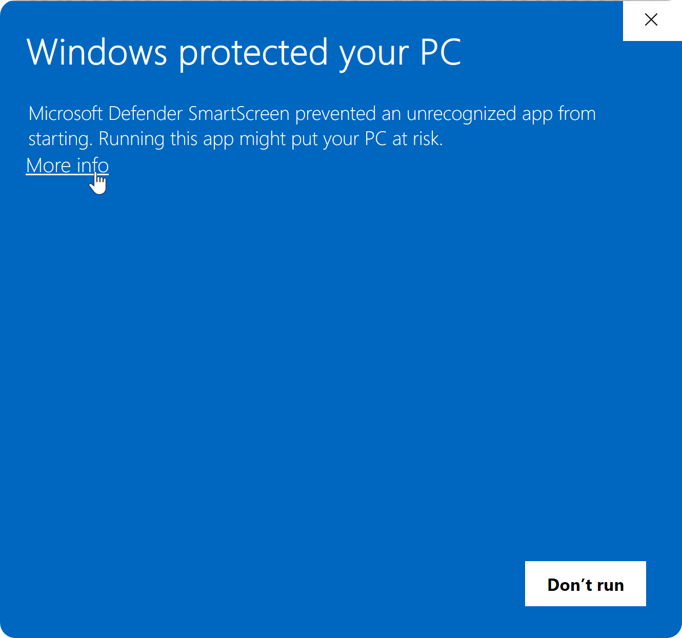 Windows security prompt displayed while opening the Haruno installer.